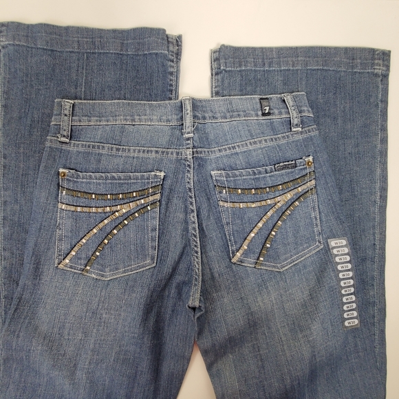 NWT Dojo beaded rhinestone pocket jeanssize 30 - Picture 4 of 15